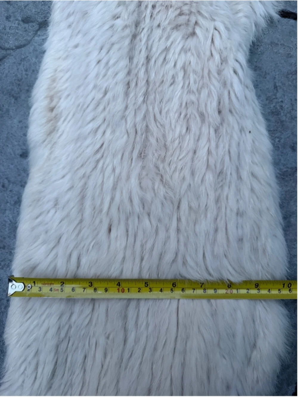Danier Cream Faux Fur Scarf
